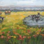 "NEW ENGLAND PASTURES" 24X36 OIL ON CANVAS