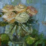 "ROSE BOUQUET" 
oil on canvas  12x 16" SOLD