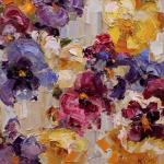 "PANSIES"  20x20" OIL ON CANVAS SOLD