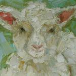 "LITTLE LAMB" OIL ON CANVAS 10x14" available in limited edition giclees and prints