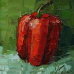"BELL PEPPER" oil on canvas 10x10"